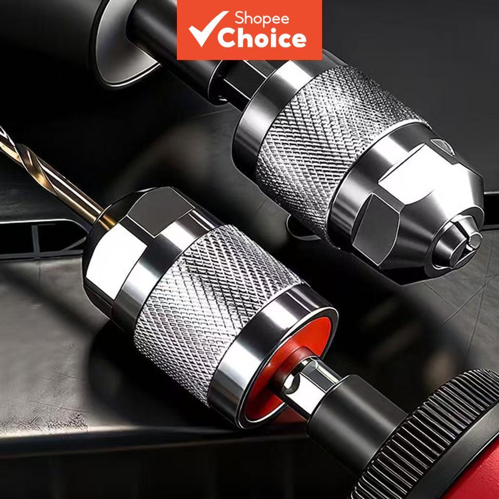 Mudança Rápida 1/4 Polegada Hex Haste Keyless Broca Mandril Adaptador Para 1.5-6.5mm Bits E Extensões De Chave De Fenda 