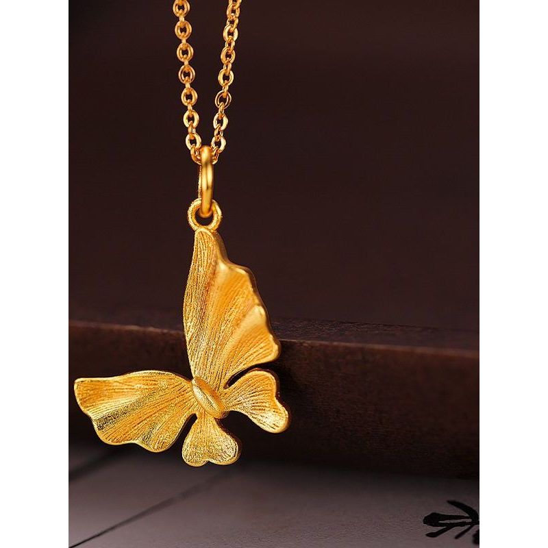 Loja dourada mesmo estilo piscando ouro borboleta clavícula colar feminino vietnã areia ouro simulação ouro Super fada p