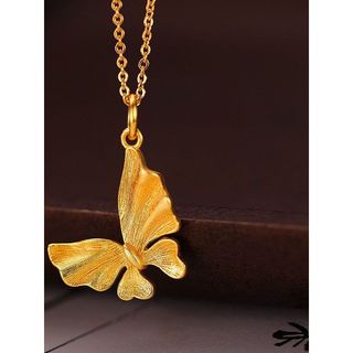 Loja dourada mesmo estilo piscando ouro borboleta clavícula colar feminino vietnã areia ouro simulação ouro Super fada p