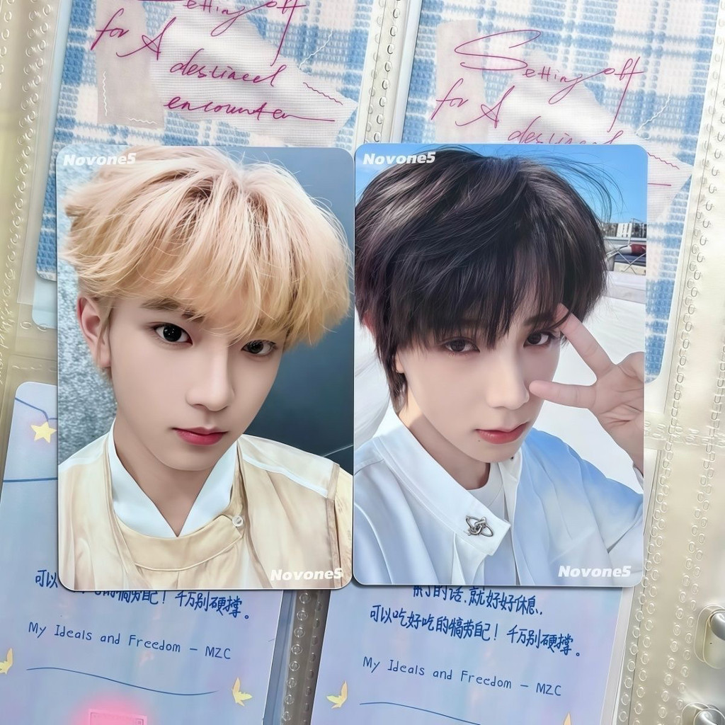 Xiaohongshu mesmo estilo Wang Jiejie Mu Zhicheng Mercadoria Mu Mu Photocard Celebridade caseira Coleção de mercadorias f