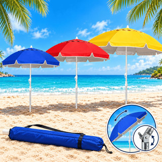 Guarda Sol Gigante 2,0 Metros Inclinável Reforçado Ajustável Praia Piscina Camping Verão + bolsa