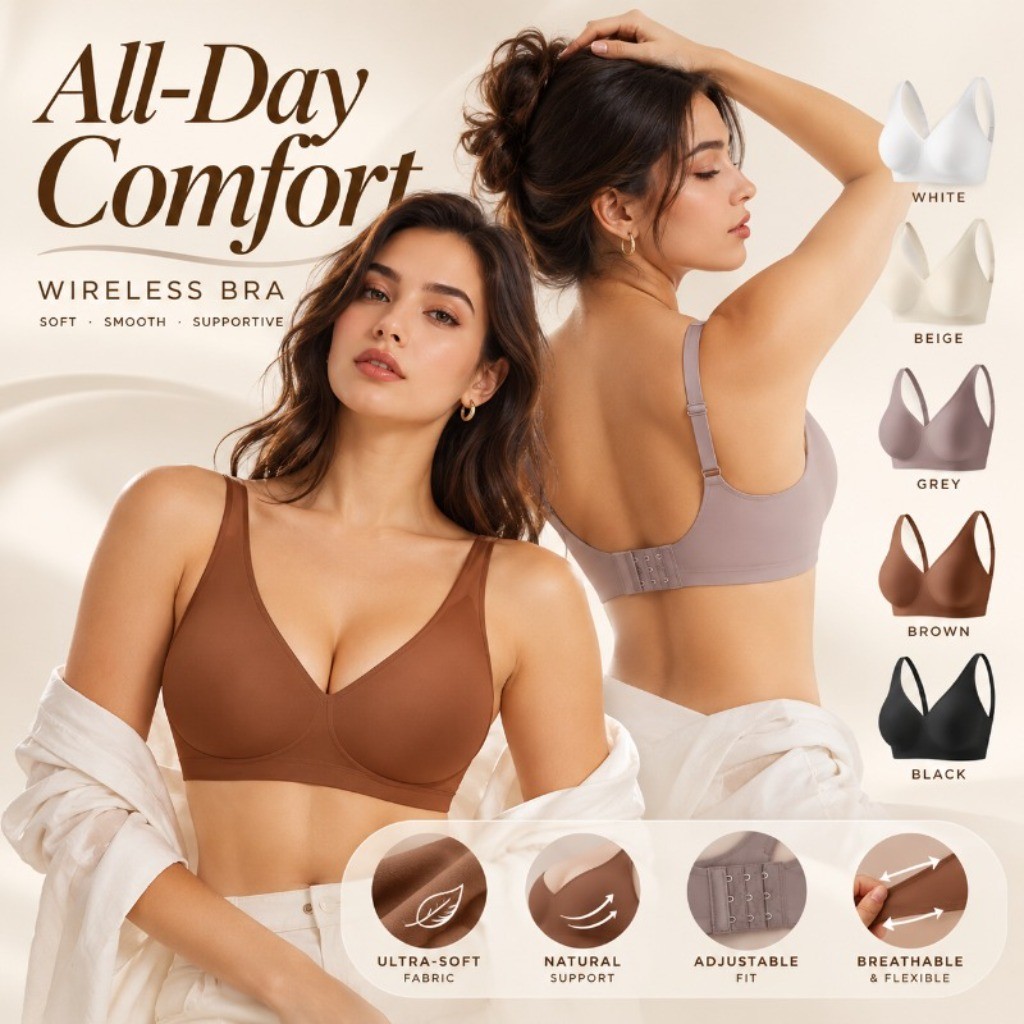 ZXYOUPING Bralette Feminino Macio Sem Costura , Fio , Decote Em V Profundo , Alça Larga , Sutiã De Suporte Confortável P