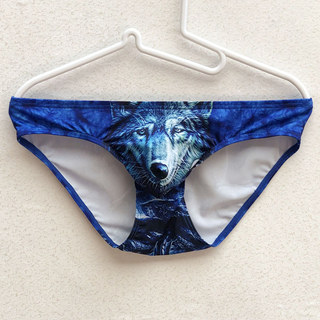 Moda roupa interior masculina briefs juventude cintura baixa esportes roupa interior masculina respirável 3D impresso Se