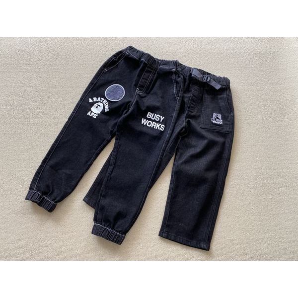 130-140 tamanho comércio exterior primavera outono meninos meninas crianças impressão Casual grosso macio Denim calças c