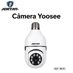 JORTAN Câmera Lâmpada WiFi Inteligente 1080p com Visão Noturna Áudio Bidirecional para Monitoramento -G4