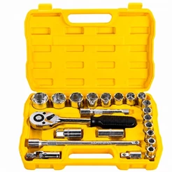 Jogo de soquete sextavado 10 a 32 mm encaixe 1/2" com 22 peças - 08533 Titanium