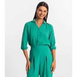 Camisa 3/4 Feminina Rovitex Verde