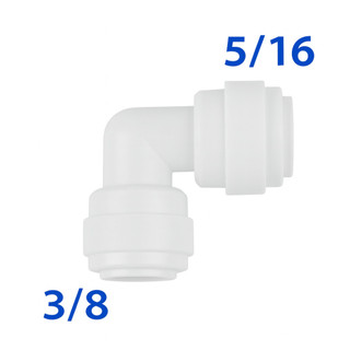 Adaptador Cotovelo União Rápida 90° 3/8 x 5/16 Plástico Resistente RY009 - G
