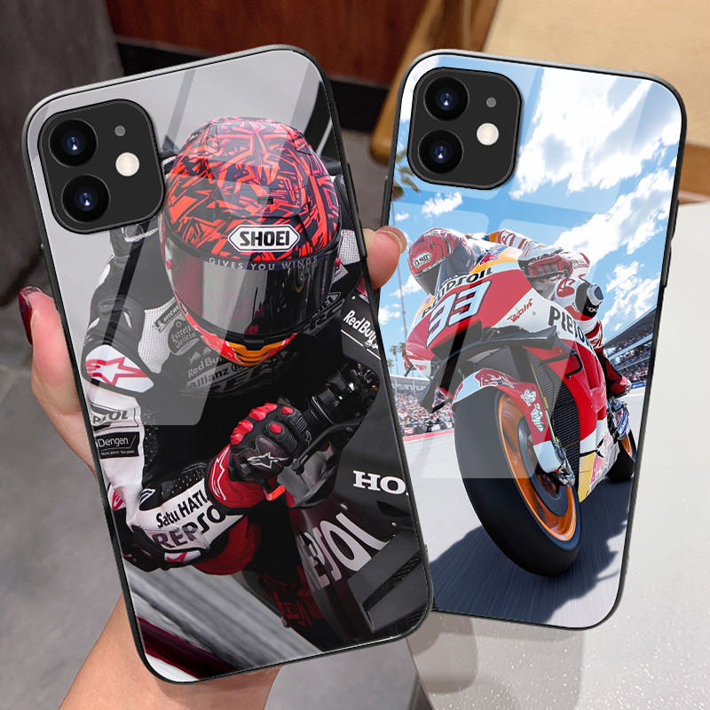 Marc Marquez 93 05 Capa De Telefone De Vidro Para iPhone 17 Air 16 Pro Max 16e 15 14 13 12 11