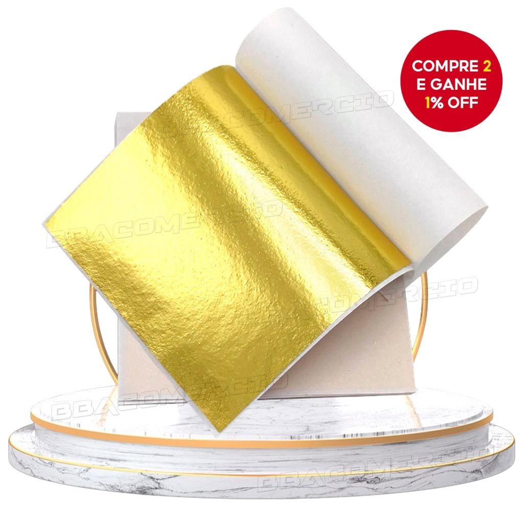 ArtFoil Folha De Ouro Papel 100pcs DIY Artesanato Slime Resina Dourada Decoração Reparação em Oferta na Shopee