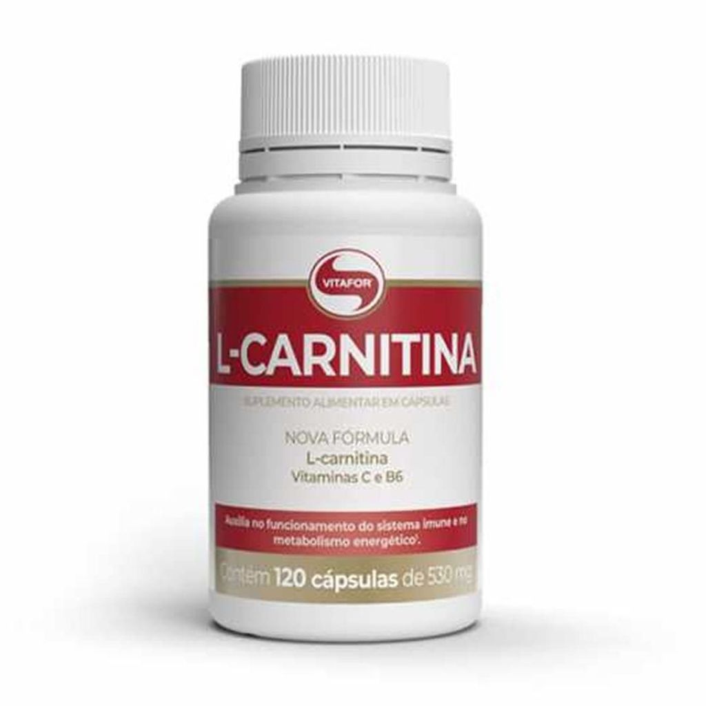 L-Carnitina + Vitamina B6 - 120 Cápsulas - Vitafor em Oferta na Shopee