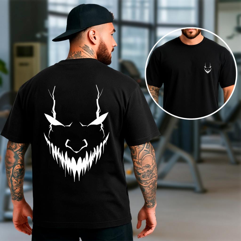 Camiseta Oversized Confortavel Premium Masculina Streetwear Dark Face Academia Gym Maromba 100% Algodão Envio Imediato!