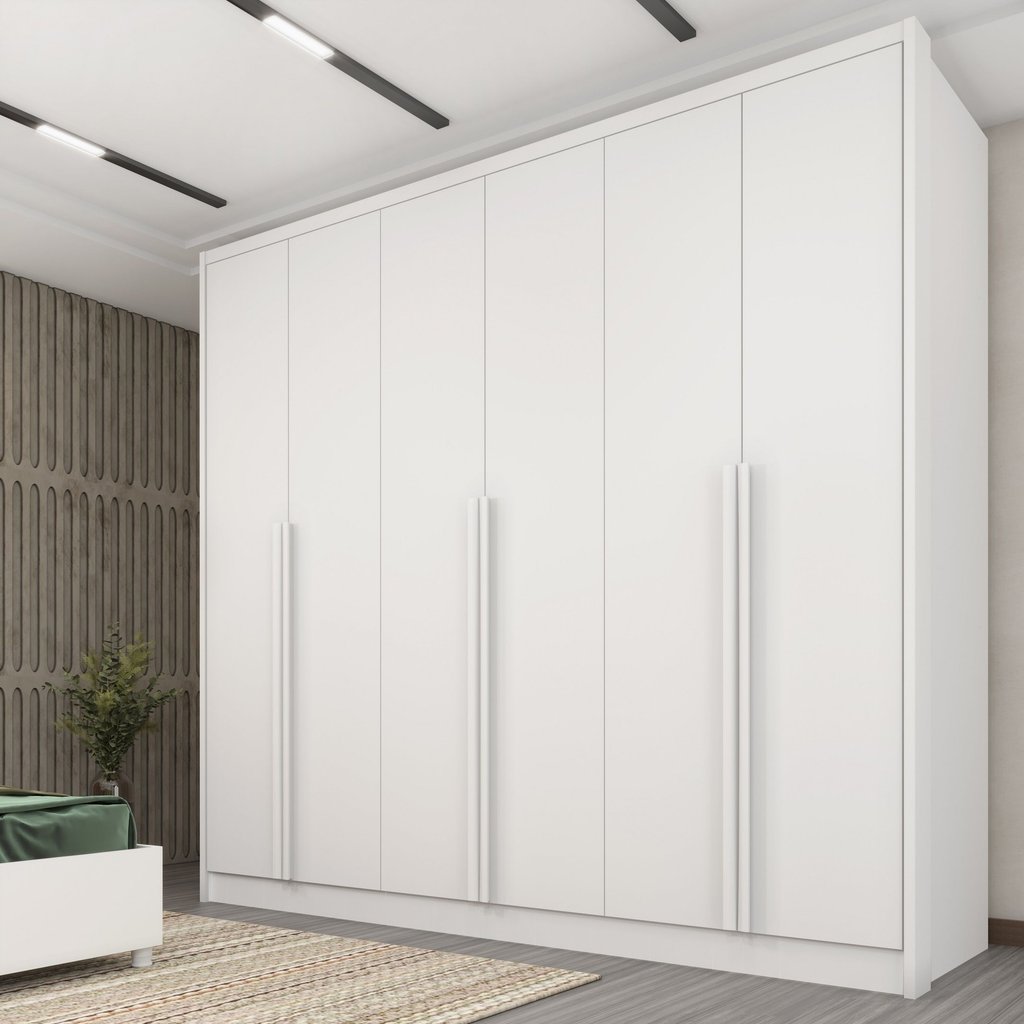 Guarda Roupa Casal  100% MDF 6 Portas 6 Gavetas Sol 243cm Espresso Móveis Neve em Oferta na Shopee