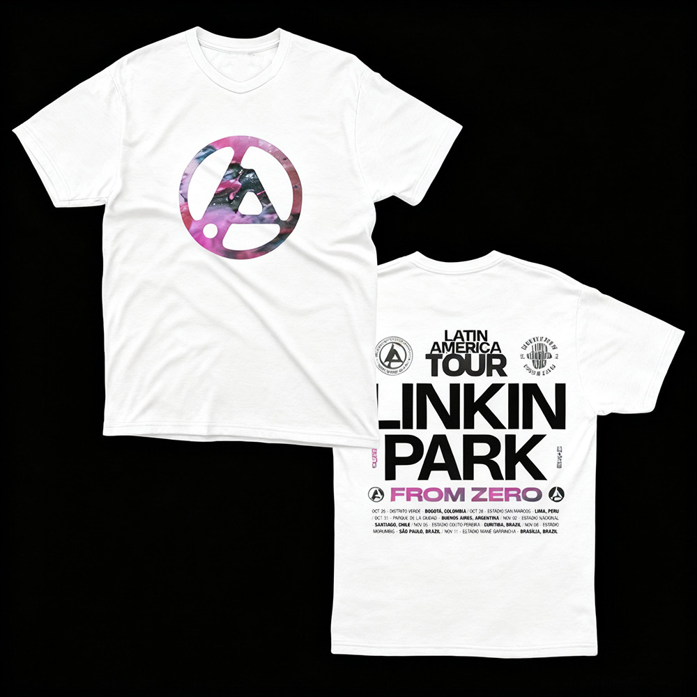 Camiseta Unissex Oversized Plus Size Feminina Masculina Unissex Algodão Linkin Park Be Part of Something From Zero World
