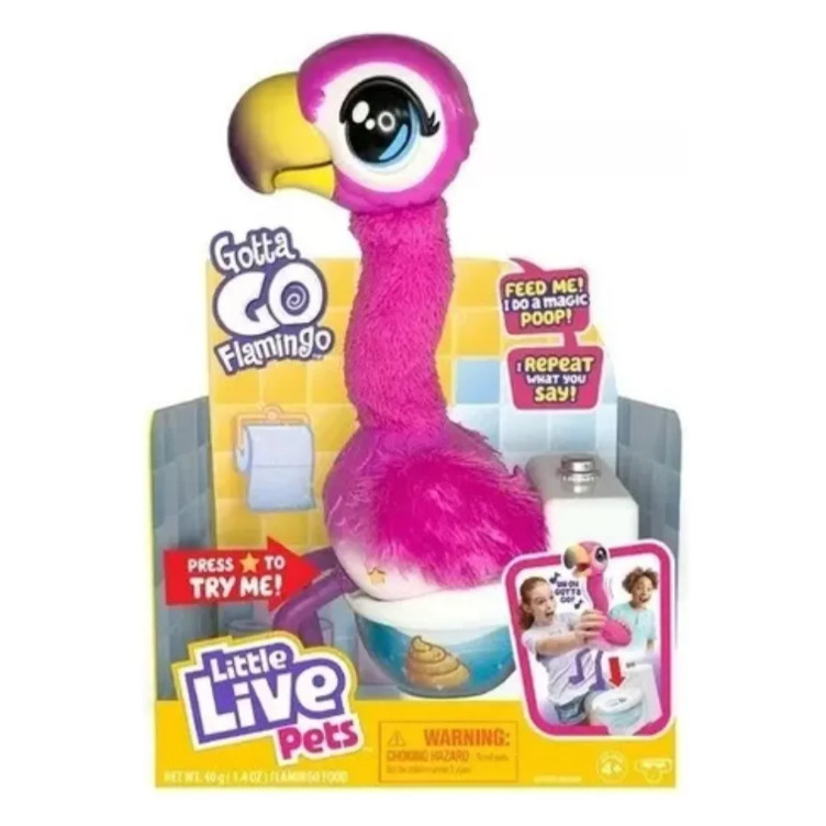 Brinquedo Little Live Pets Flamingo Come Fala E Faz Coco Fun