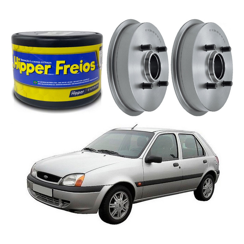 Tambor De Freio Traseiro Ford Fiesta 1.6 2000 A 2002 em Oferta na Shopee