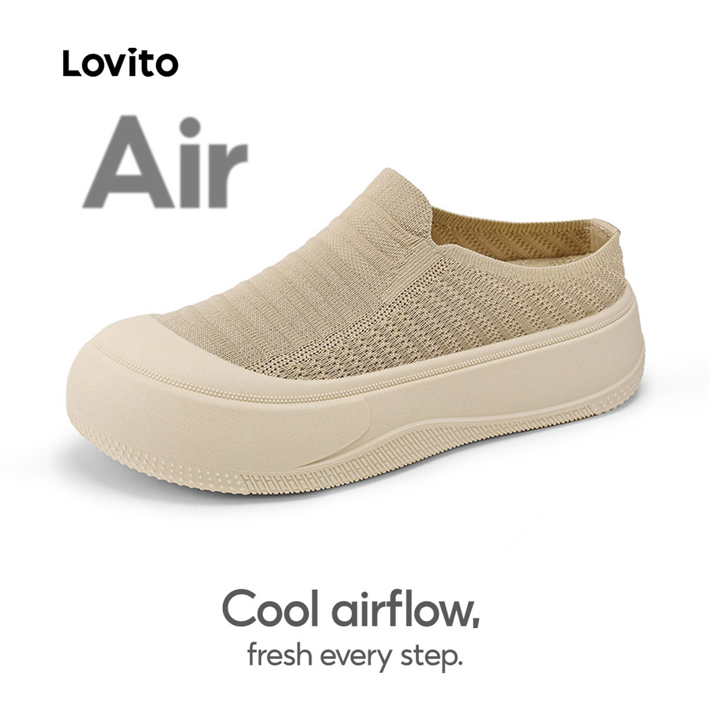 Lovito Tênis Casuais para Deslocamento Diário para mulheres LFAS2052