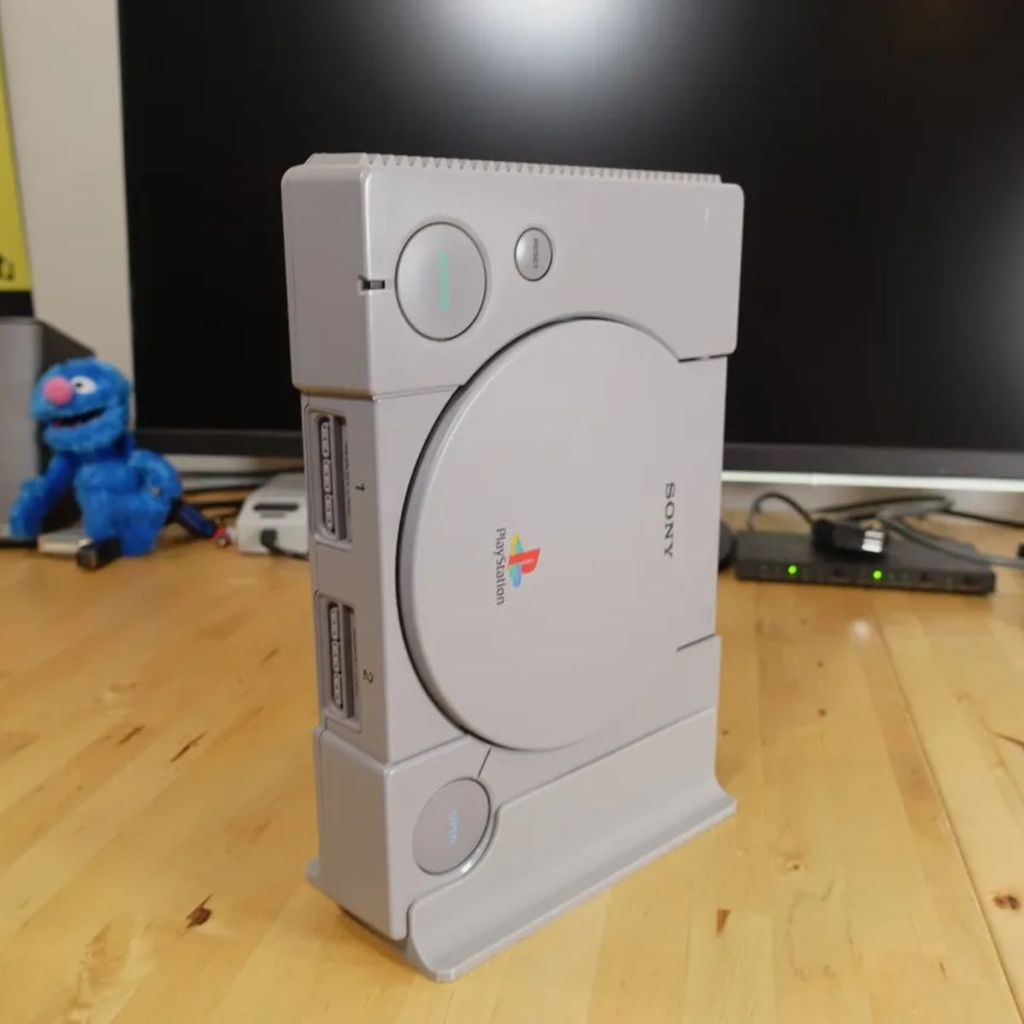 Base Suporte Vertical 3D para Console Ps1 PsOne Playstation 1 Fat