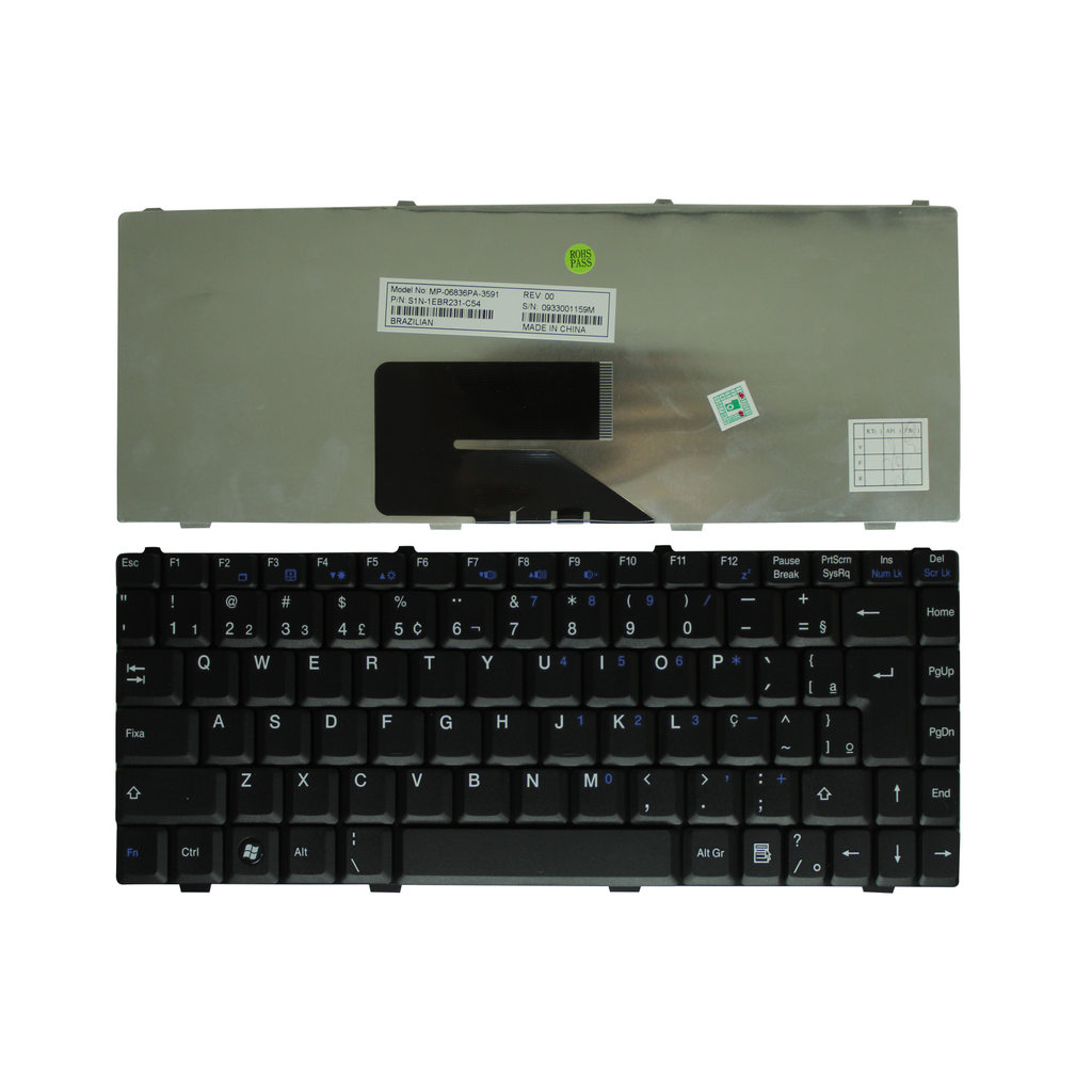 TECLADO ITAUTEC W7630 W7635 W7645 W7650 W7655 STI IS1522 N8610 N8630 ( MALHA PRETA )