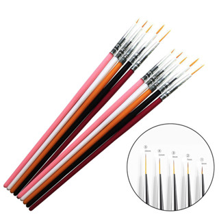 Kit 10un Pincéis Ultra Fina Para Decorar Unhas Manicure Nail Art Alongamento em Oferta na Shopee