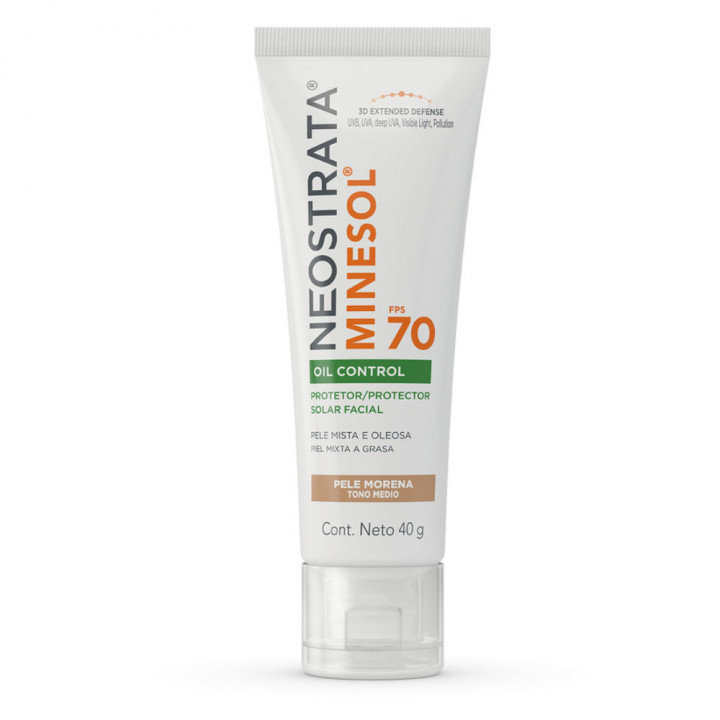 Protetor Solar Neostrata Minesol Oil Control Pele Morena Mais FPS70 40g