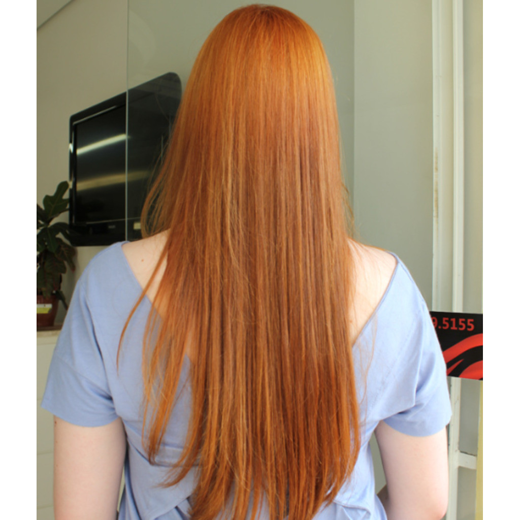 Aplique Tic Tac Para Mega Hair Em Fibra Orgânica Cor Ruivo LISO - Temdetudoss