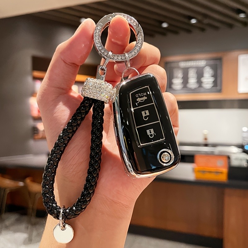 Nova Capa De Chave De Carro Em TPU Com Fivela De Chaveiro Para Nissan X-Trail Qashqai J11 Juke Murano Micra Tiida Maxima