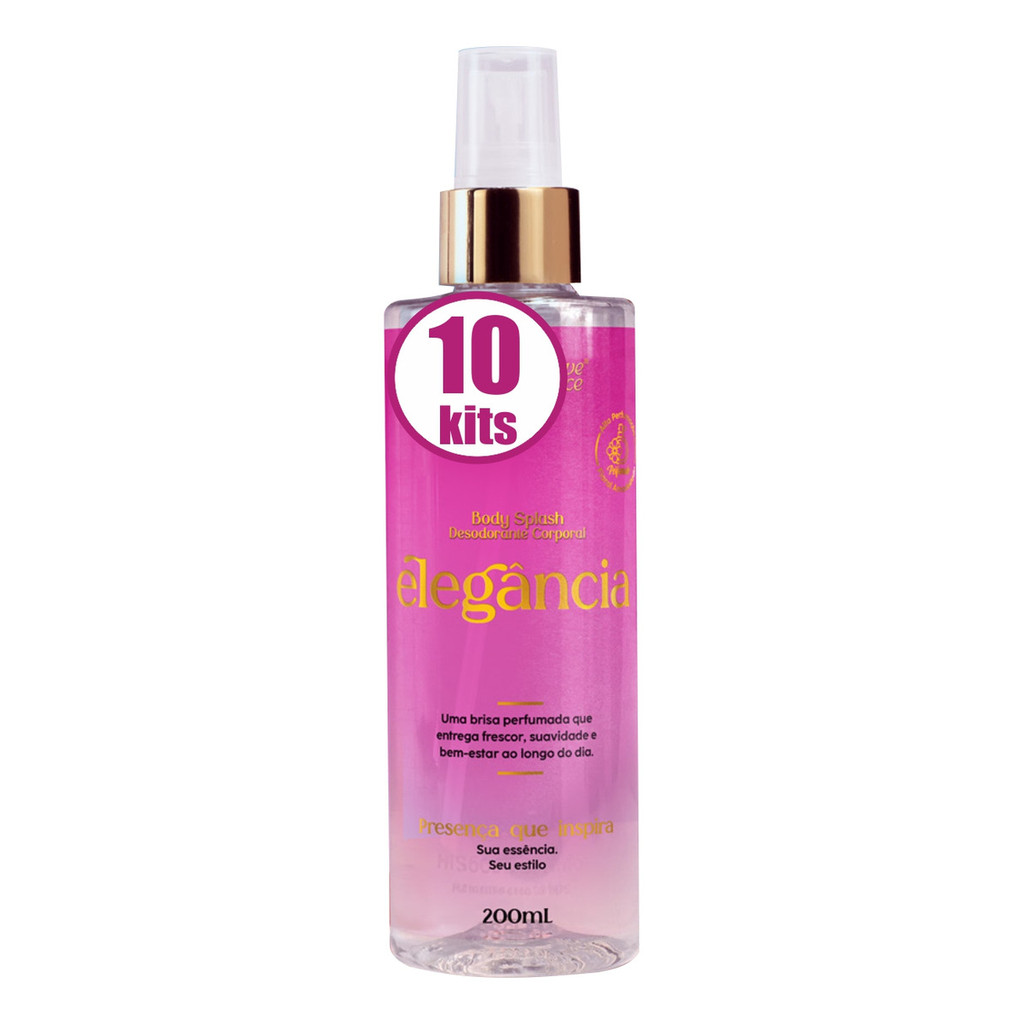 10 Body Splash Elegância Suave Fragrance Corporal