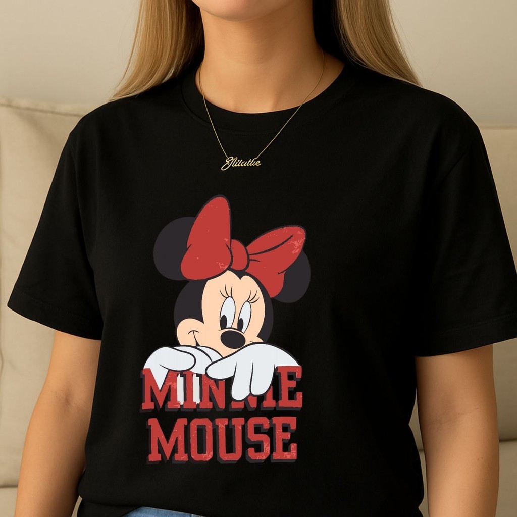 T-shirt Camiseta Feminina 100% Algodão Minnie