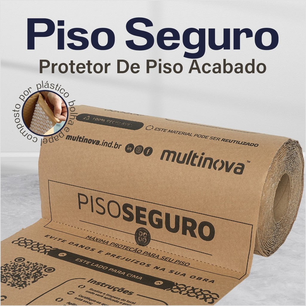 Protetor de Piso Proteção P/ Piso Bolha Respingos de Tintas Chapiscos Todos os T