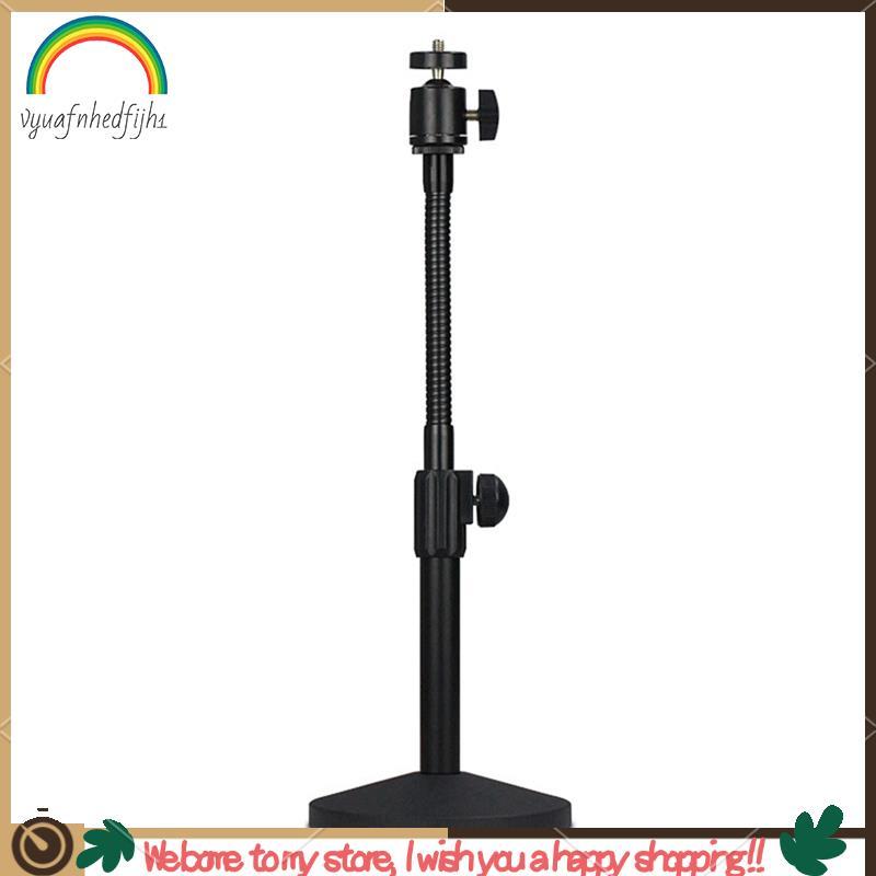 Mangueira Desktop Webcam Suporte Ajustável Metal Mesa Tripé Streaming Com Base De Montagem Resistente