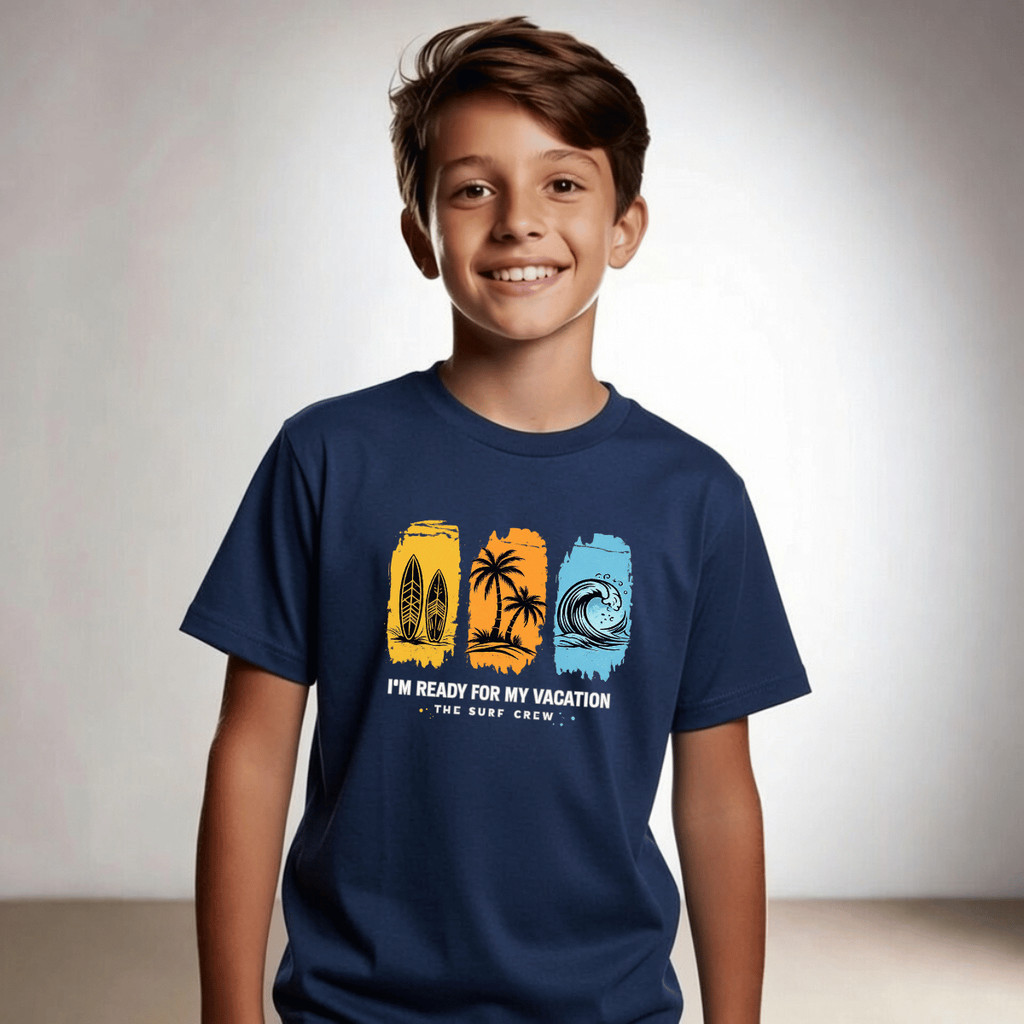 Camiseta Infantil e Juvenil Estampada Simbolos Surf 100% Algodão Premium Criança Personalizada Blusa Camisa Unissex
