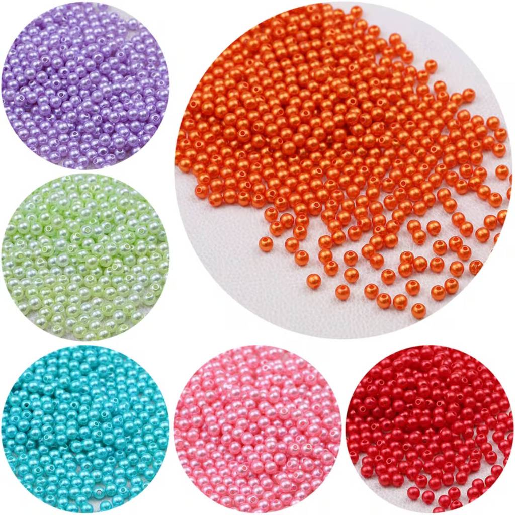 Pérolas 3mm  com passante de 1mm ABS p/ bjuteria colar pulseira brinco