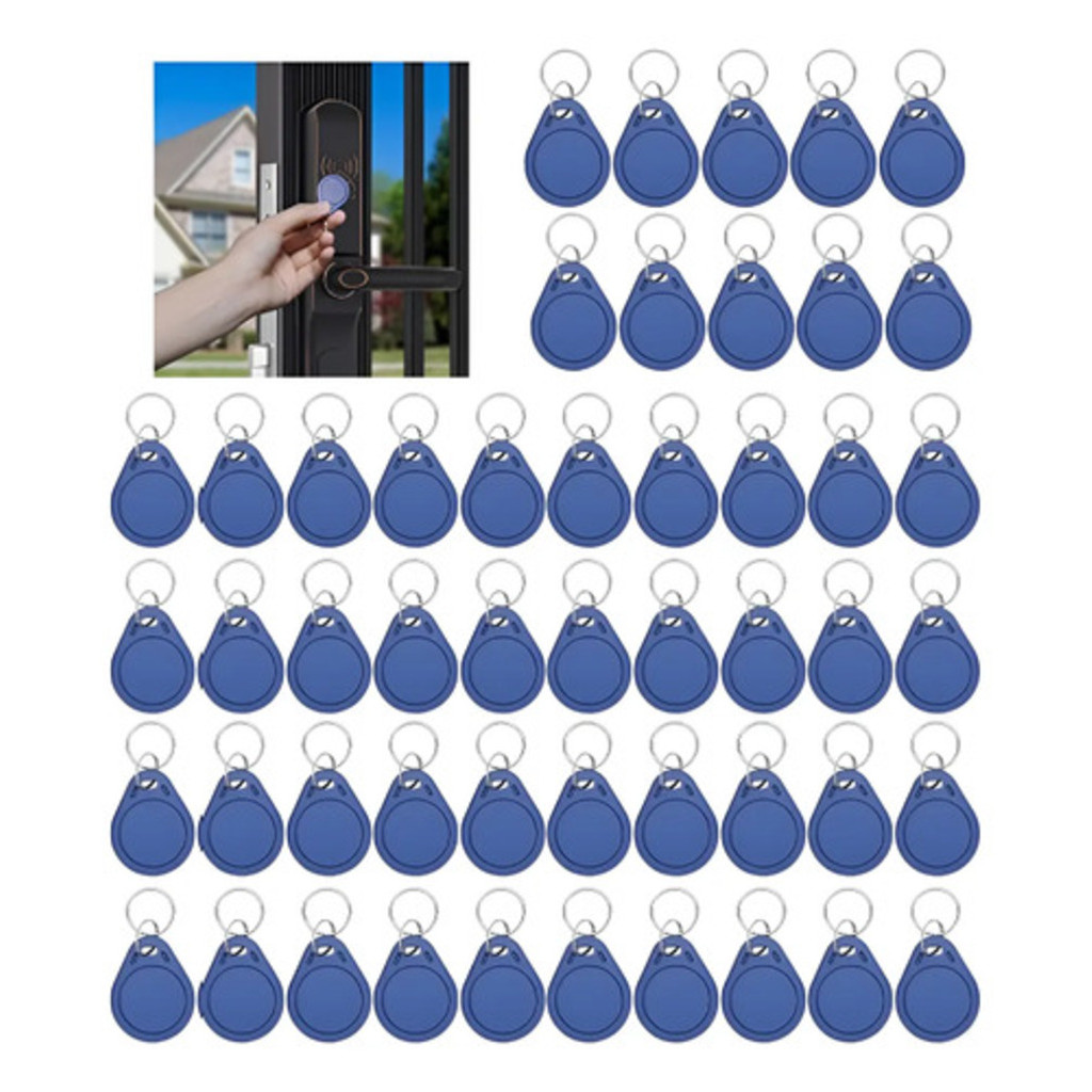 50pcs Tag Chaveiro RFID 13,56mhz Aproximação Para Controle Acesso Portão Condomínio