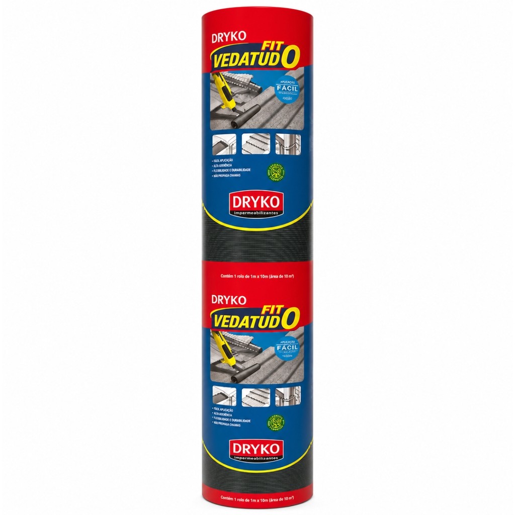 Fita Manta Asfáltica Auto Adesiva 90cm FVD90 Telhado Dryko