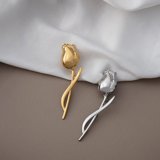 Luz de luxo Metal rosa broche nicho elegante Design criativo acessórios requintados