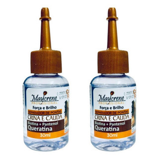 Kit 2 30ml Óleo Crina E Cauda Reparador De Pontas Maycrene