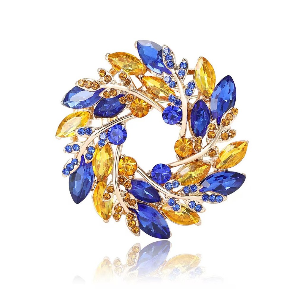 High-End luxo broche de cristal festa Cheongsam pino casaco decoração pino inverno novo estilo broche brilhante