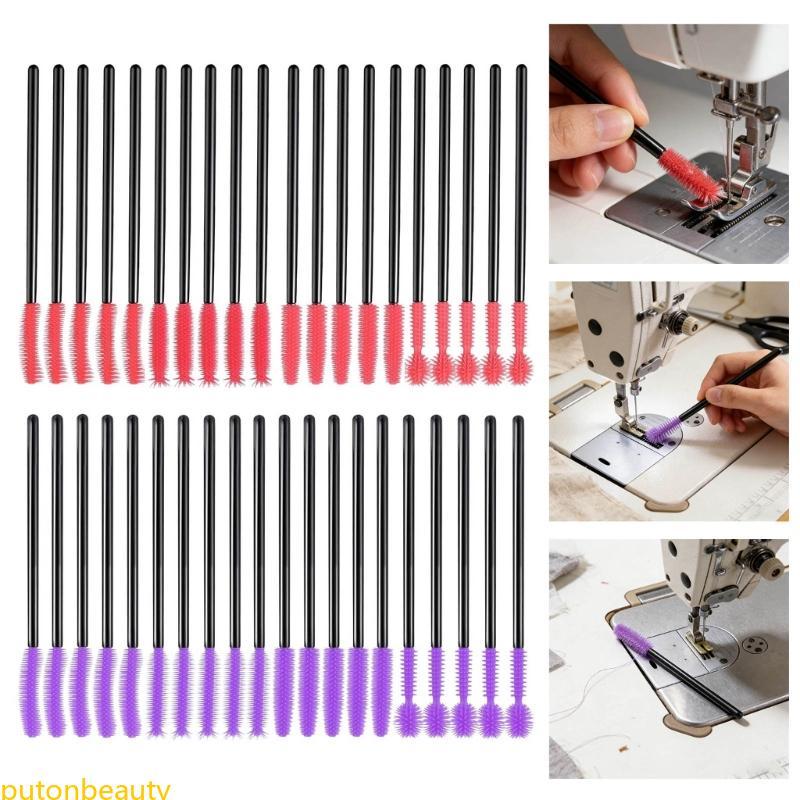 putonbeauty 20 Peças Escovas Manutenção Máquina Costura Limpeza Silicone Multiuso Para Eletrodomésticos Ele
