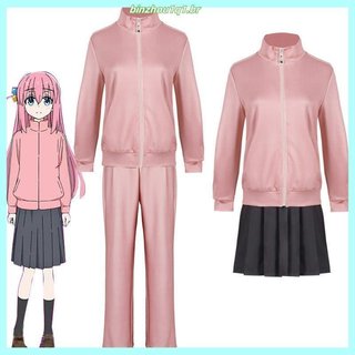 Novidades em Fantasias de Cosplay de Anime Bocchi the Rock Gotou Hitori, Jaqueta Rosa Yamada Ryo, Uniformes JK de Hallow