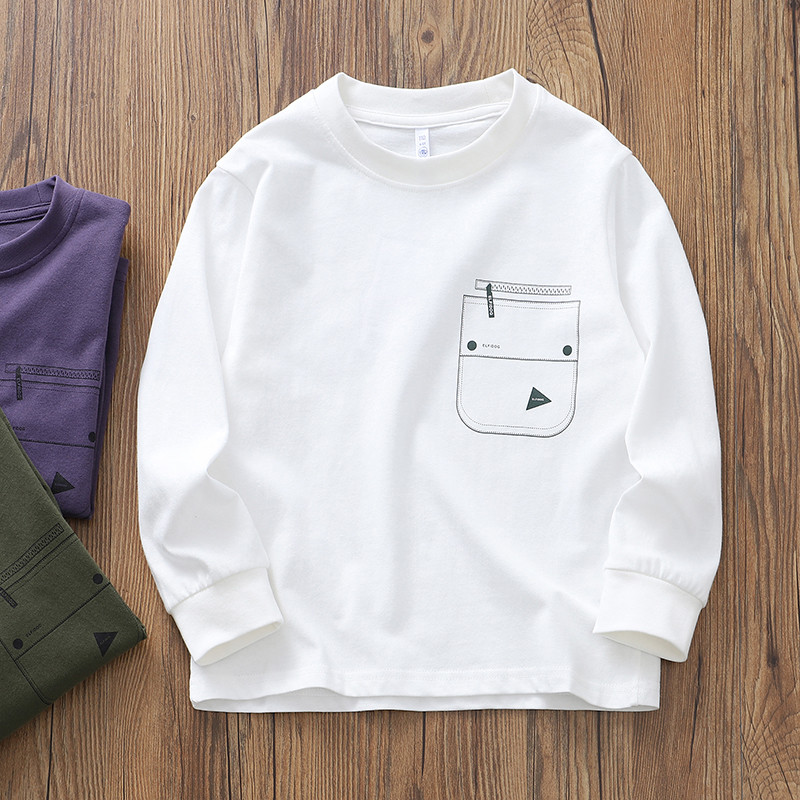 Oferta especial Meninos camiseta de manga comprida primavera outono estilo médio grande crianças novo estilo impresso cr
