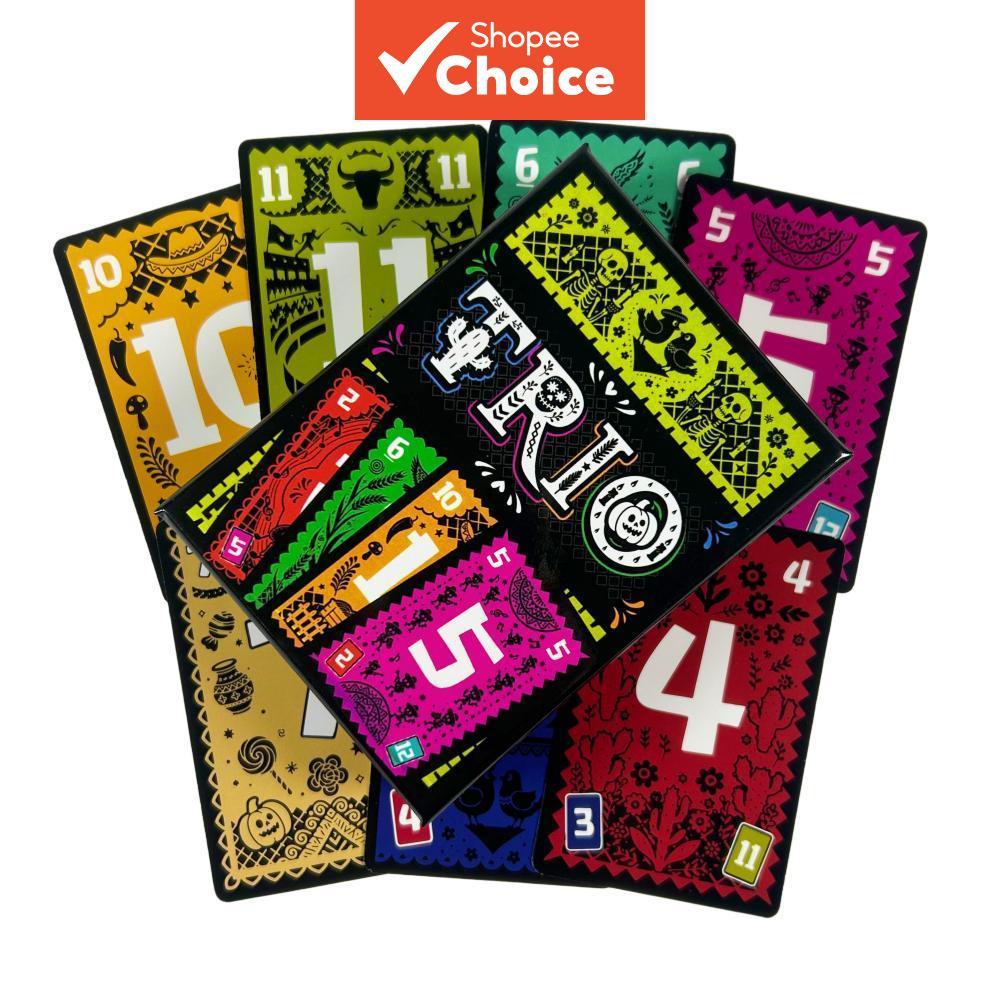 Jogo De Tabuleiro De Cartas TRIO Para Festa De Família E Amigos De 3 A 6 Jogadores , Presente De Formatura De Item Final