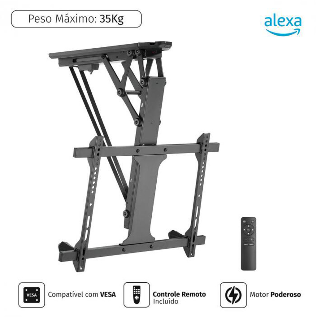 SUPORTE MOTORIZADO TETO PARA TV 32 A 70" PLMSTM01A PCYES