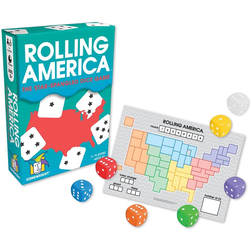 Rolling America , The Star Spangled Dice Action Board Game Multicolorido