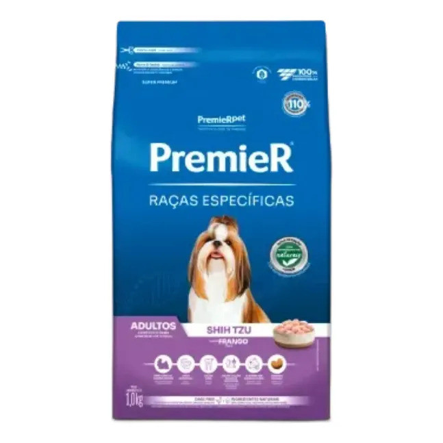 Ração Premier Raças Específicas Shih Tzu Adulto 1,0 Kg Frango