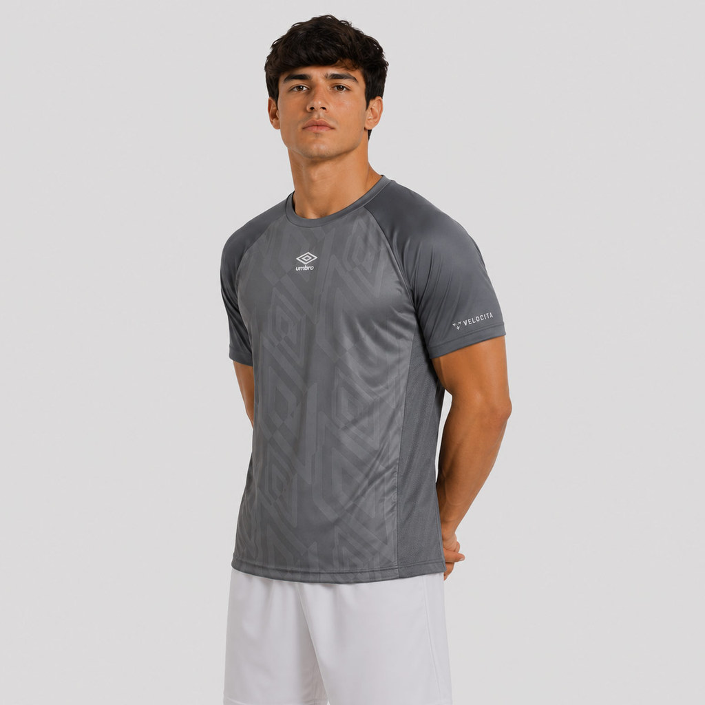 Camiseta Umbro Velocita Cinza · foto 2