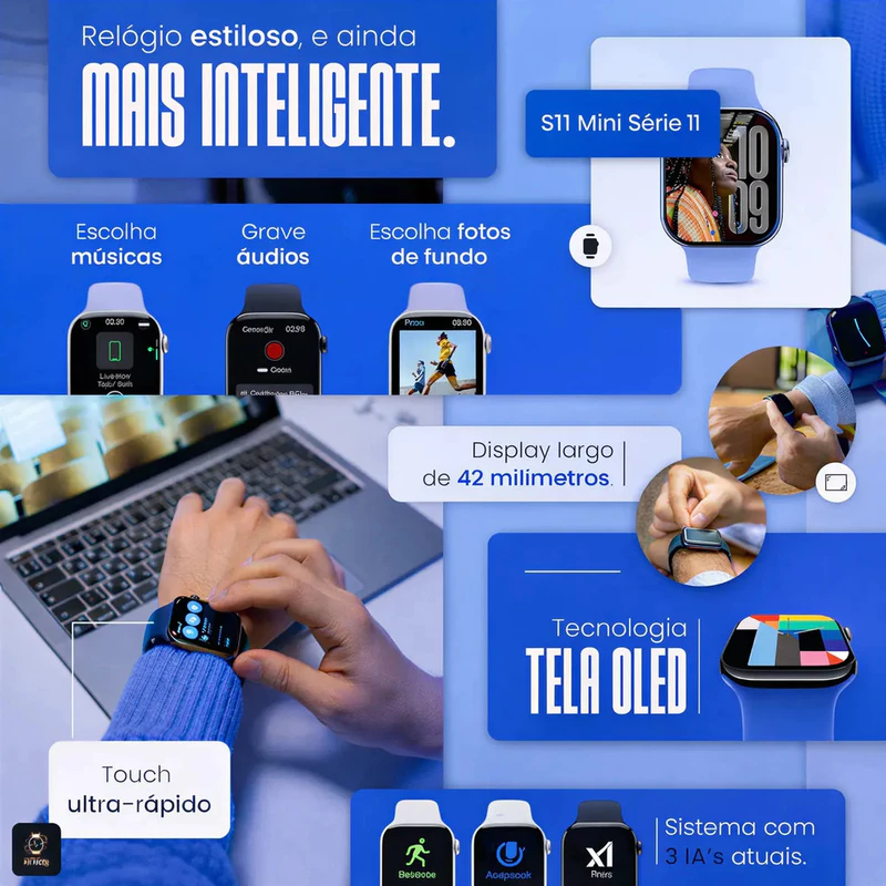 Relógio Smartwatch Microwear S11 Mini Series 11 42mm — foto 3