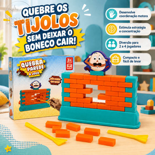 Jogo Quebra Parede Brinquedo Infantil Criança Interativo Muro Diversão Garantida Estratégia