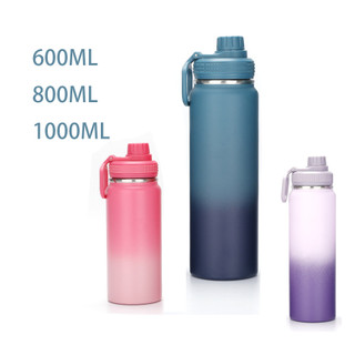 Garrafa De Água Personalizada 600/800/1000ml Isolada Copo Térmico De Aço Inoxidável De Dupla Camada