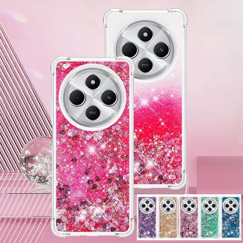 Luxo Amor Coração Líquido Glitter Caso Para Samsung Galaxy A08 A07 A17 A27 A37 A57 A06 A16 A26 A36 A56 Areia Movediça Cl